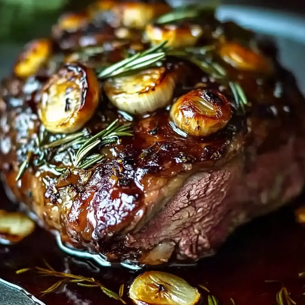 Tender Slow-Roasted Lamb Shoulder with Rosemary, Garlic, and Honey Recipe