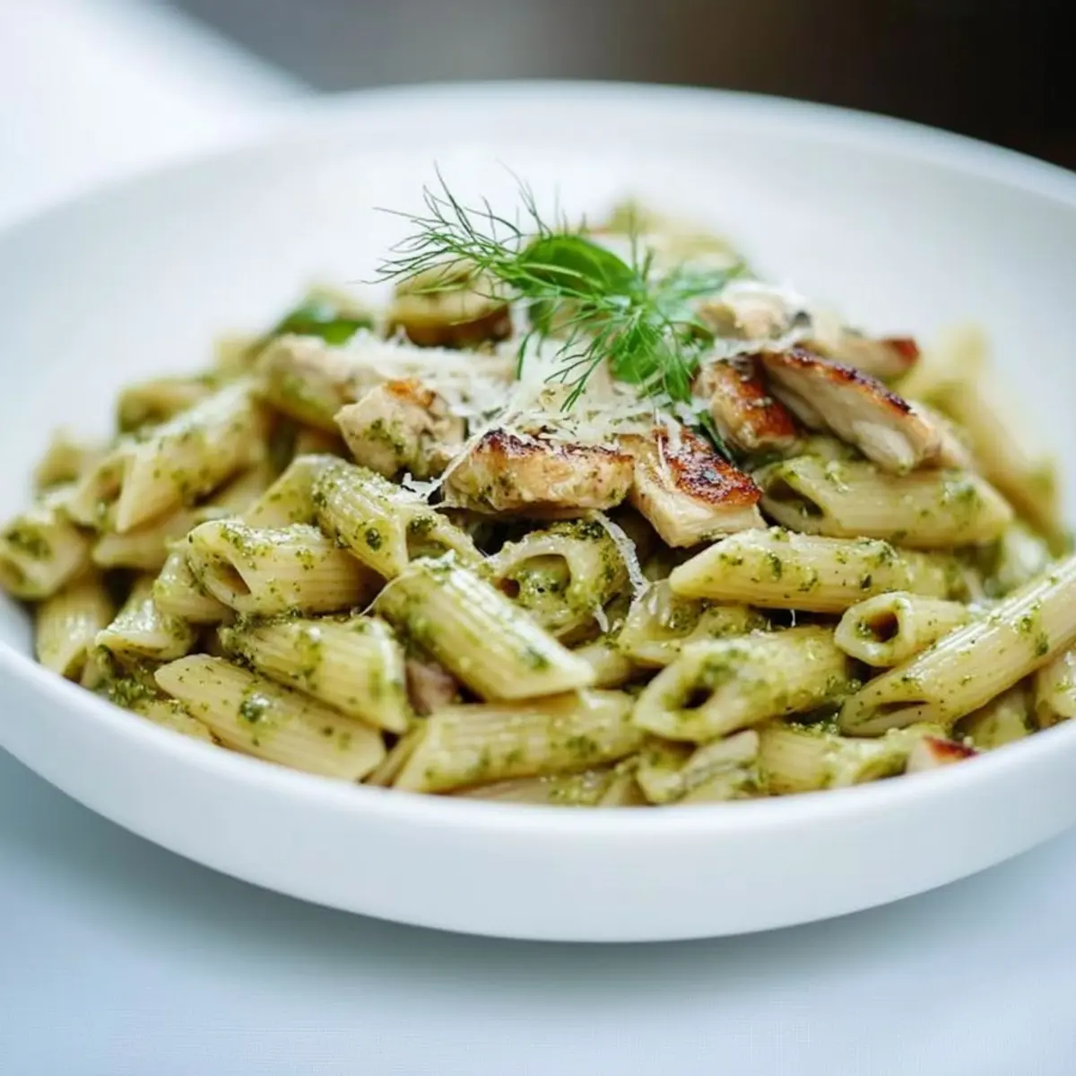 Delicious Chicken Pesto Pasta with Penne Rigate Recipe