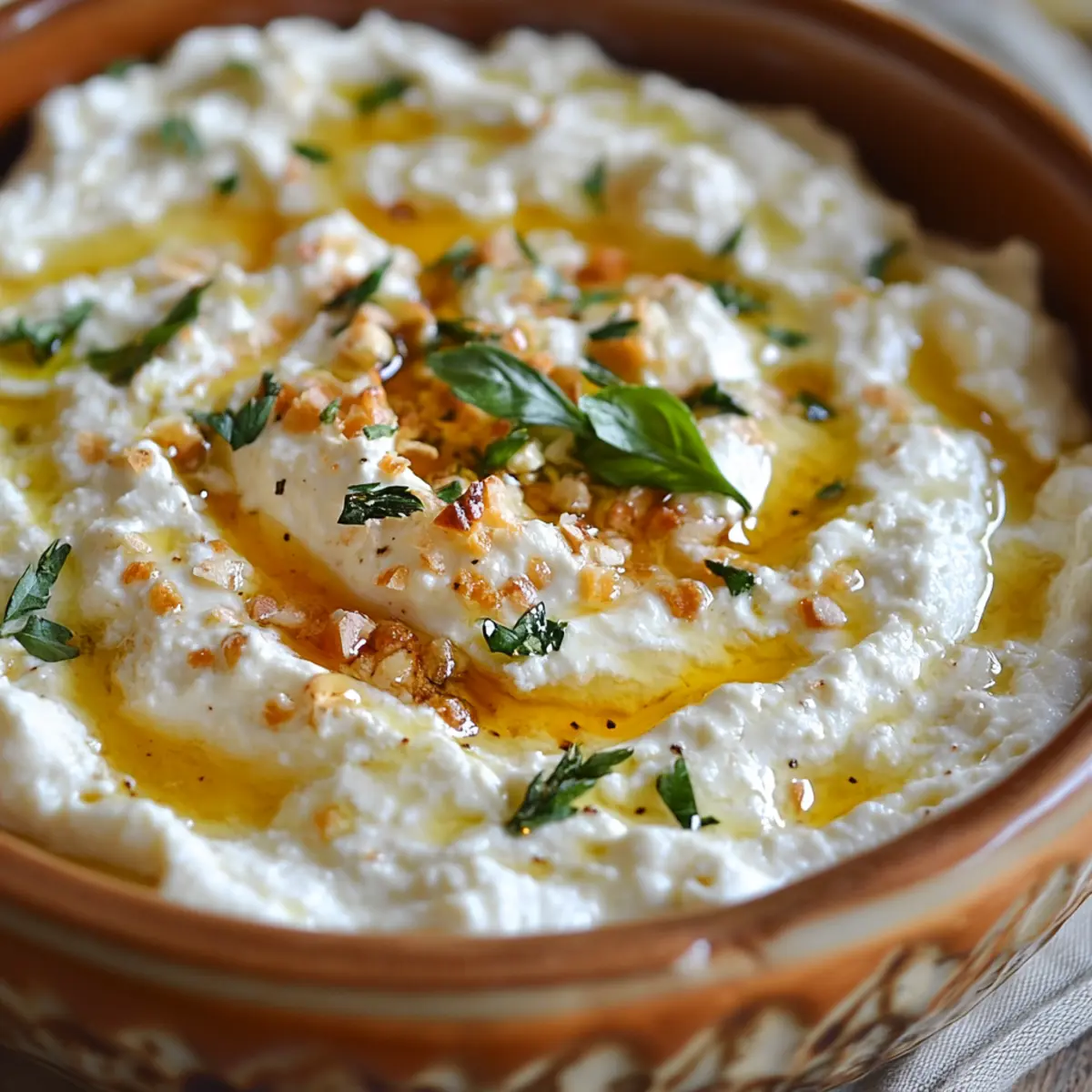 Delicious Ricotta Dip with Hot Honey