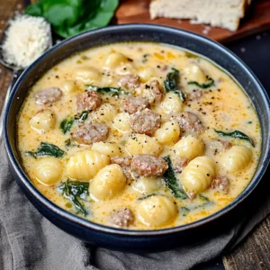 Creamy Italian Sausage Gnocchi Soup