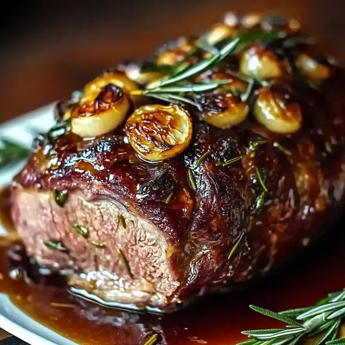 Tender Slow-Roasted Lamb Shoulder with Rosemary, Garlic, and Honey Recipe