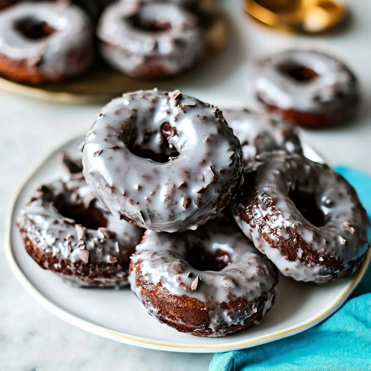 Cake Donuts with Chocolate Glaze