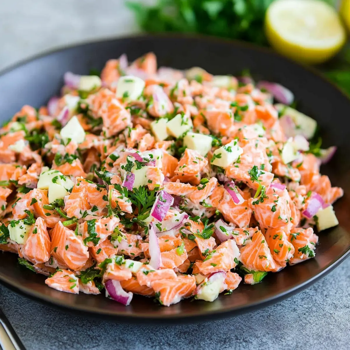 Delicious Fresh Salmon Salad Recipe Ready in Just 15 Minutes