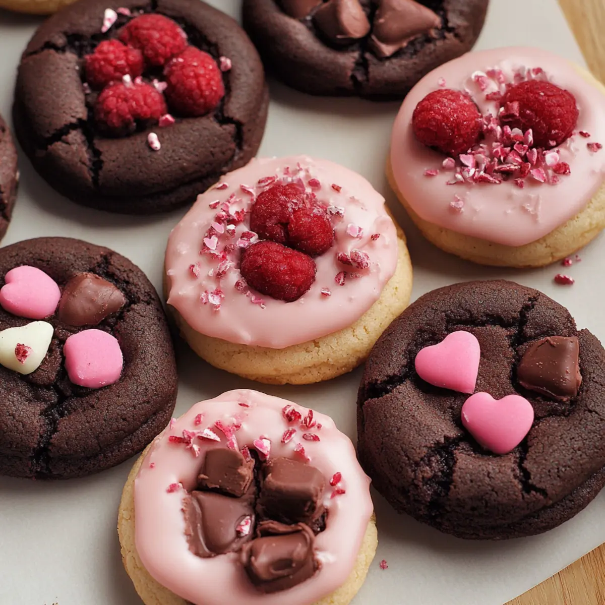 Valentine Ganache Cookies