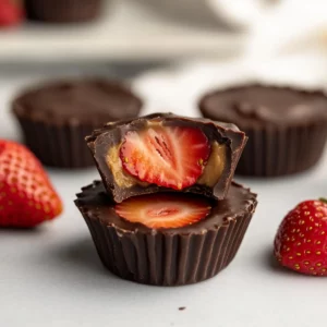 Healthy Strawberry Peanut Butter Cups