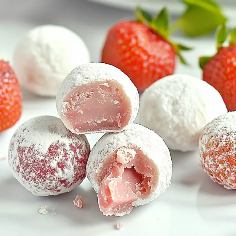 White Chocolate Strawberry Truffles