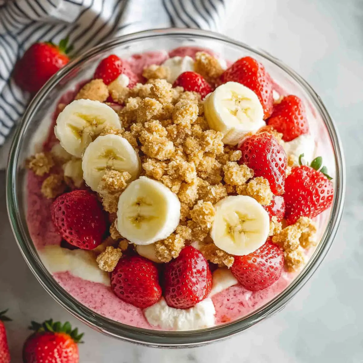 Strawberry Crunch Banana Pudding