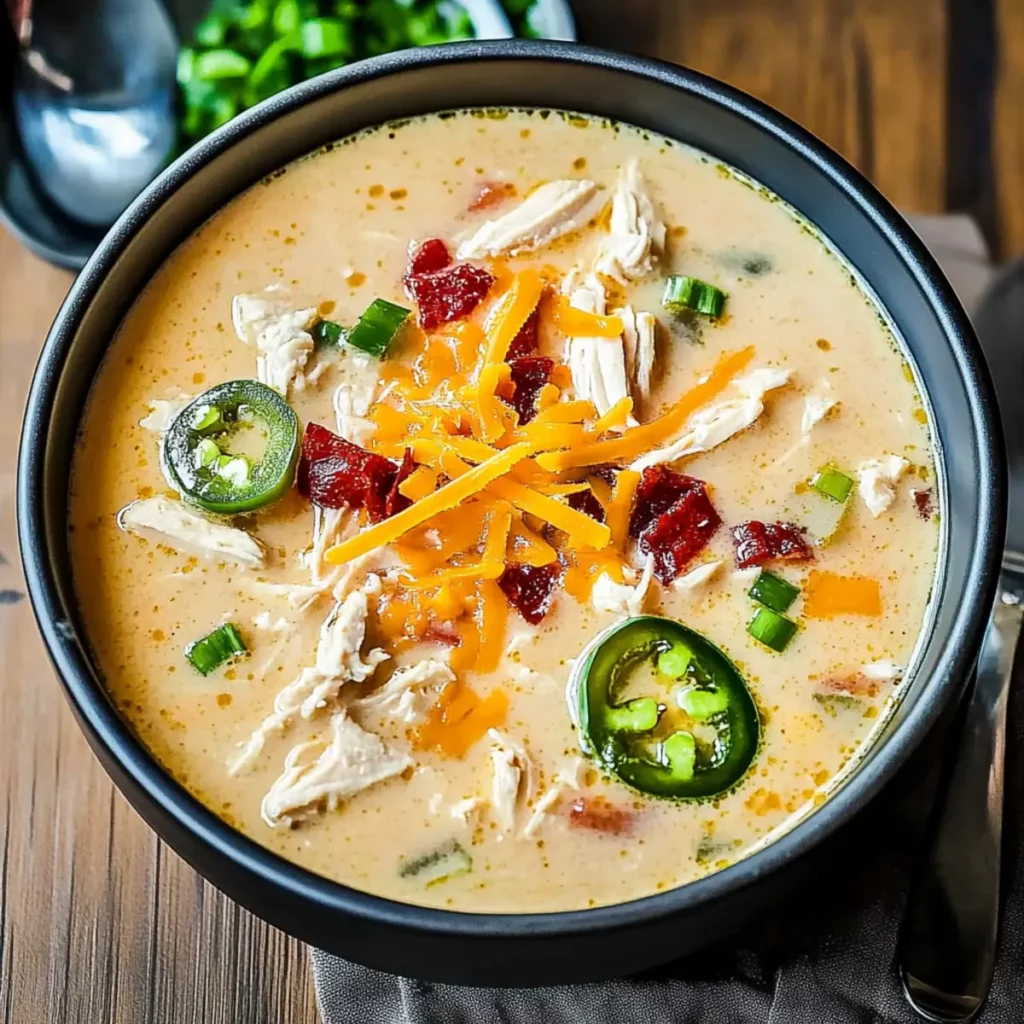Spicy Jalapeño Popper Chicken Soup Recipe