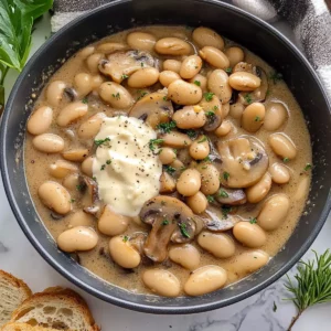 Creamy Butter Beans and Mushrooms