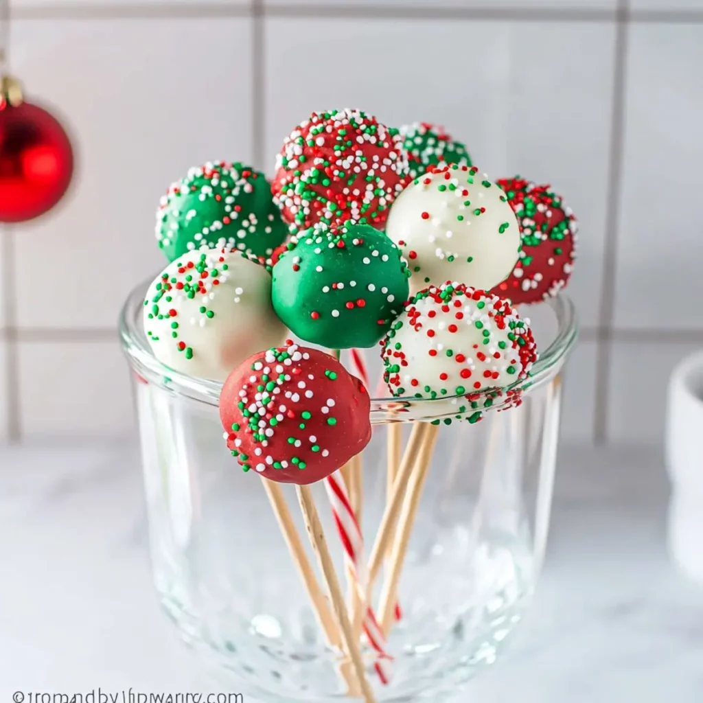 Festive Christmas Cake Pops