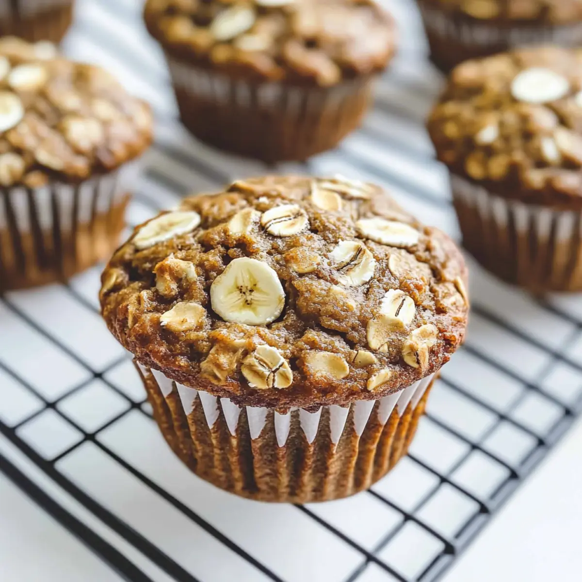 Flourless Banana Oatmeal Muffins