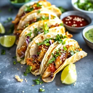 Asian Chicken Wonton Tacos