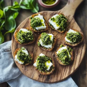 Green Goddess Pesto & Goat Cheese Bites