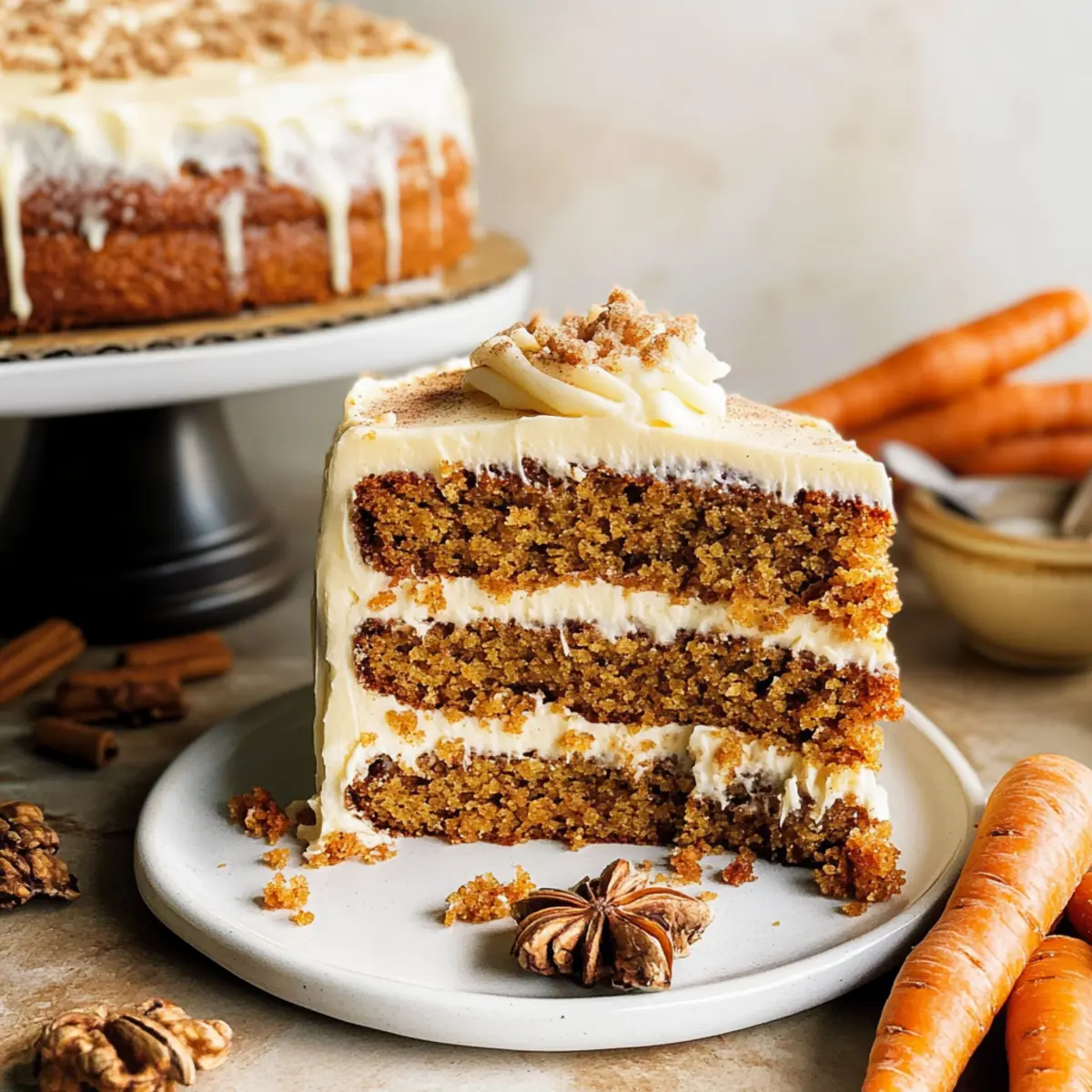 Delicious Carrot Cake With Epicurean Butter Cinnamon & Brown Sugar
