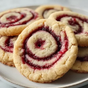 Raspberry Swirl Cookies