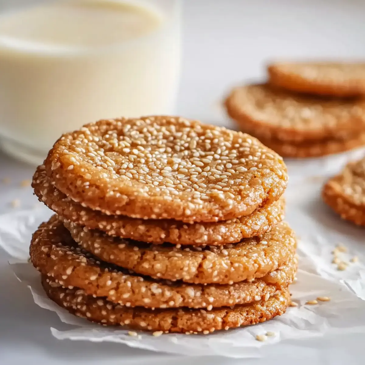 Buttery Honey Sesame Cookies