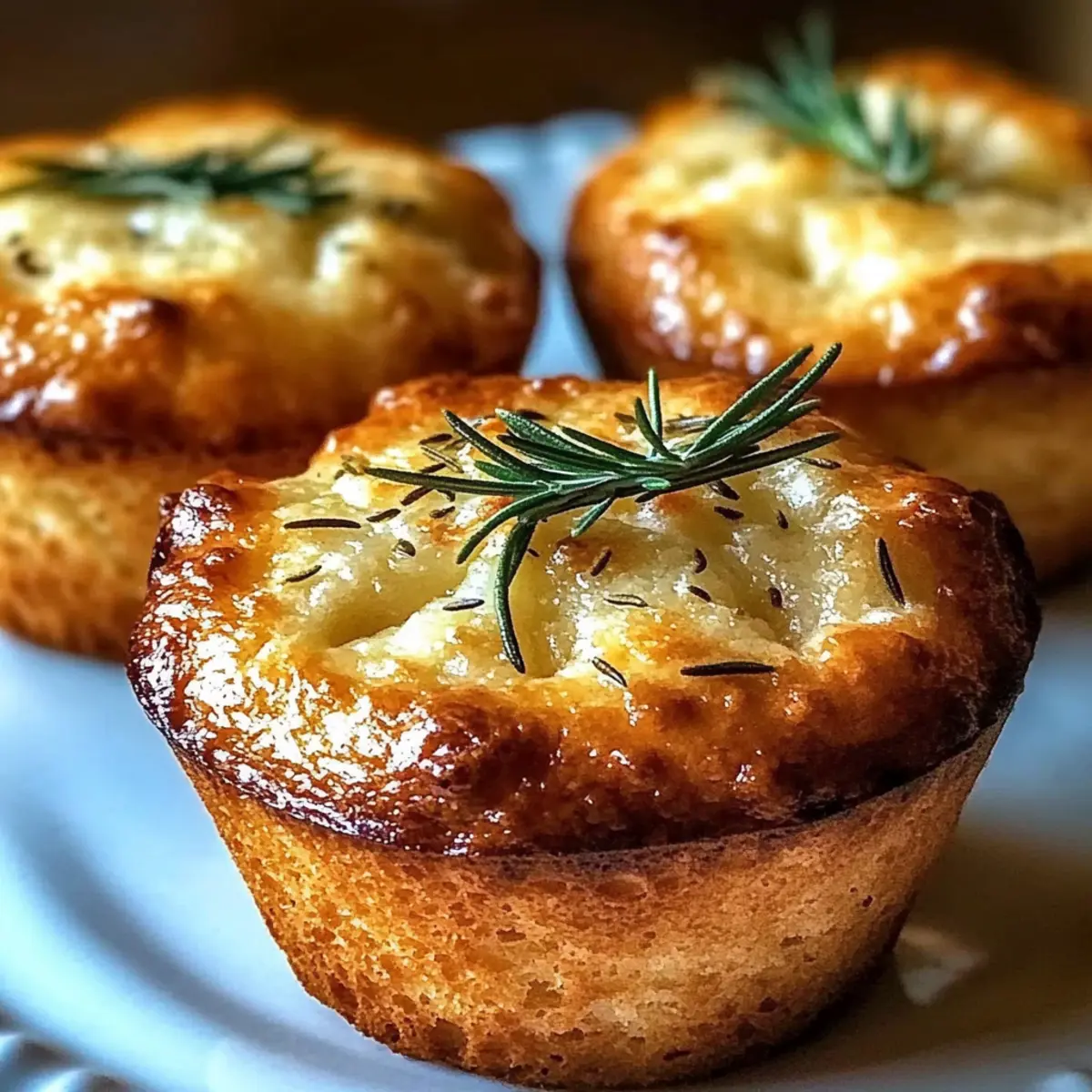 Rosemary Garlic Focaccia Muffins