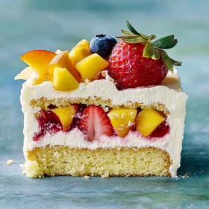 Strawberry Mango Split Cake