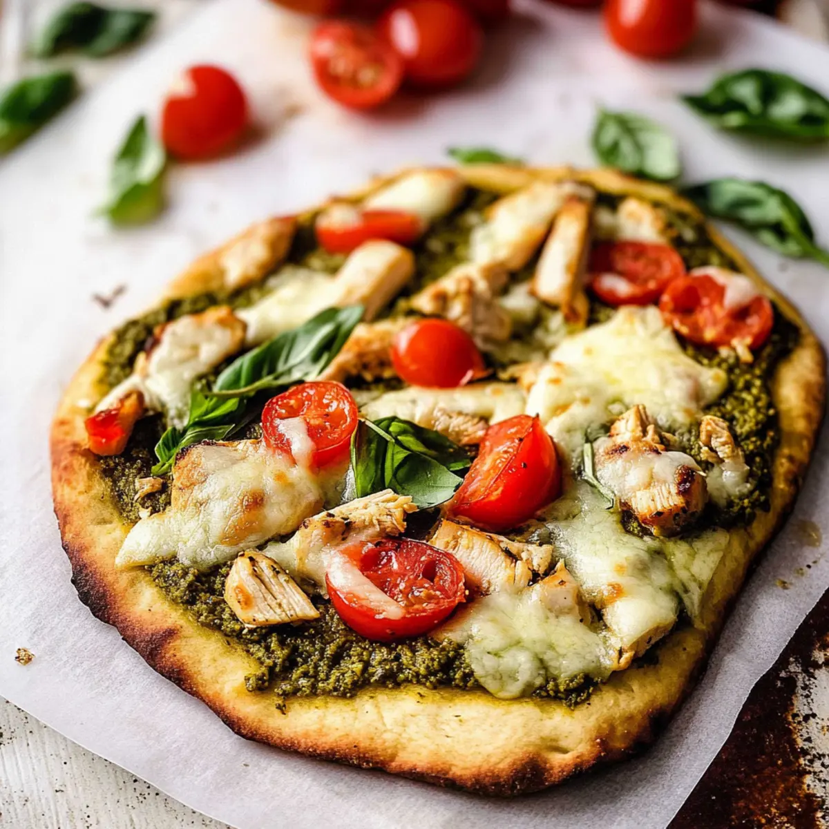 Delicious Pesto Chicken Flatbread Recipe in 30 Minutes