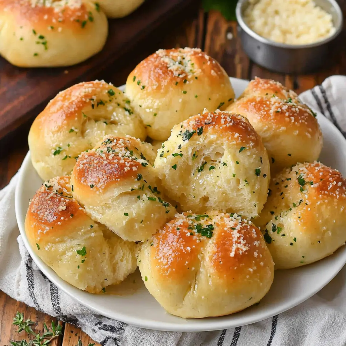 Garlic Parmesan Dinner Rolls