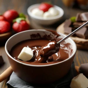 Chocolate Turtle Fondue