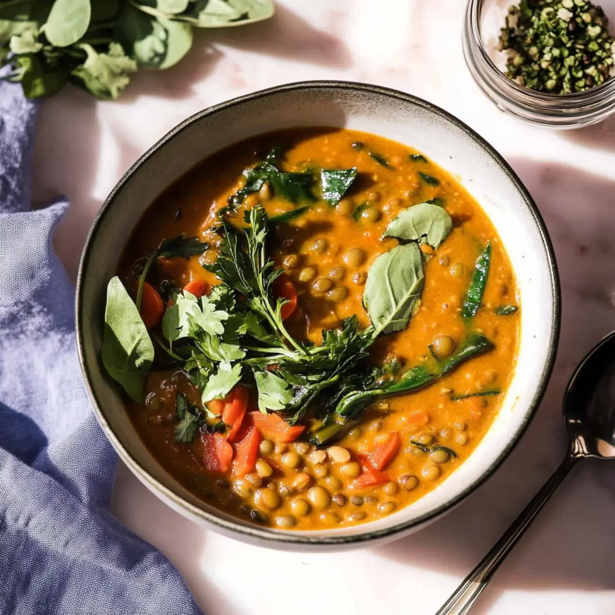 Simple Thai Coconut Red Lentil Soup