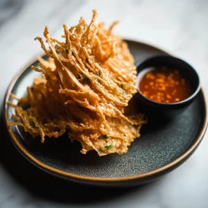 Crispy Fried Enoki Mushrooms