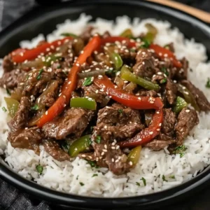 Pepper Steak in the Crockpot