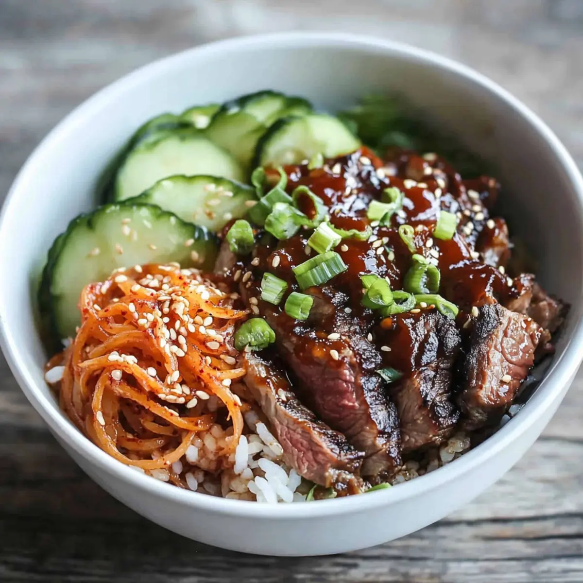 Korean BBQ Steak Rice Bowls