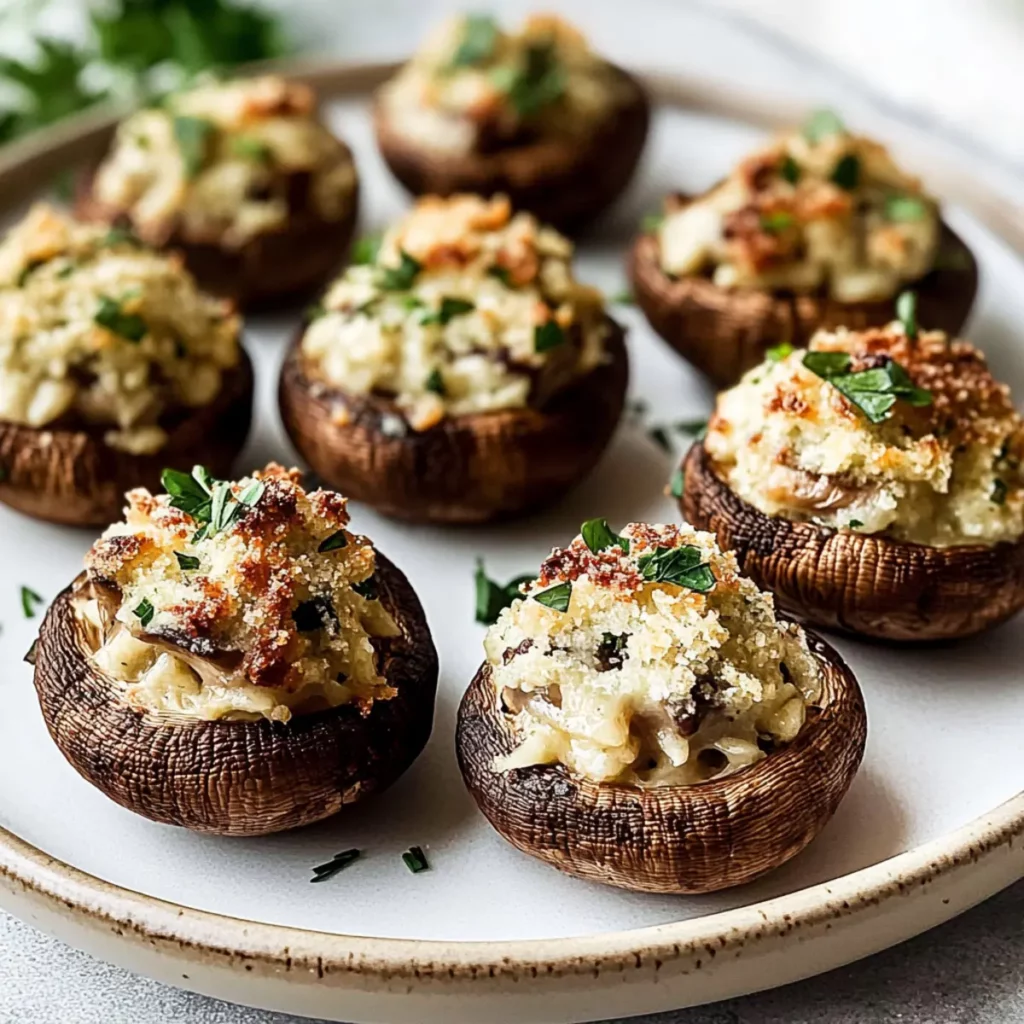 Classic Garlic Parmesan Stuffed Mushrooms