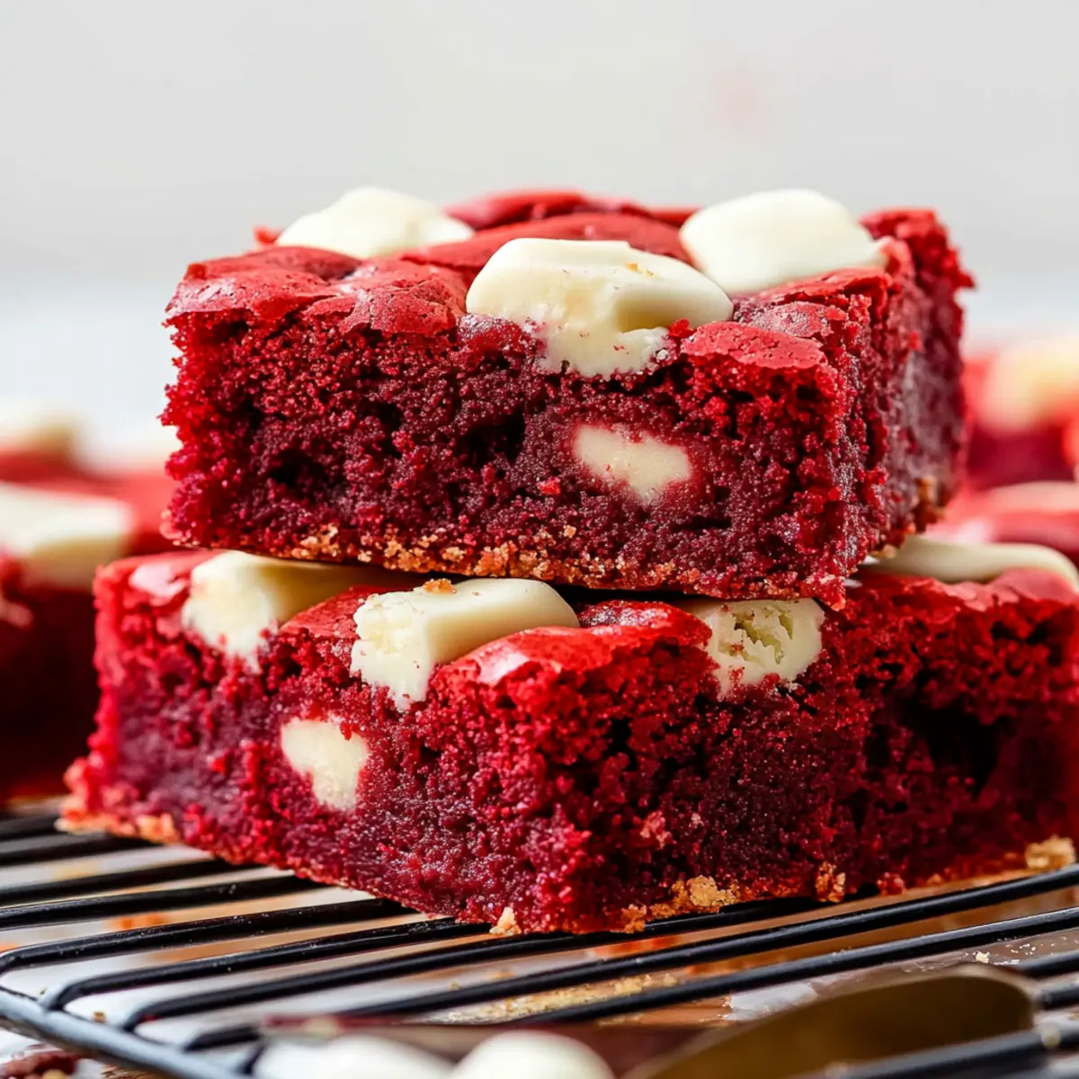 Delicious Red Velvet Blondies Recipe with White Chocolate Chips