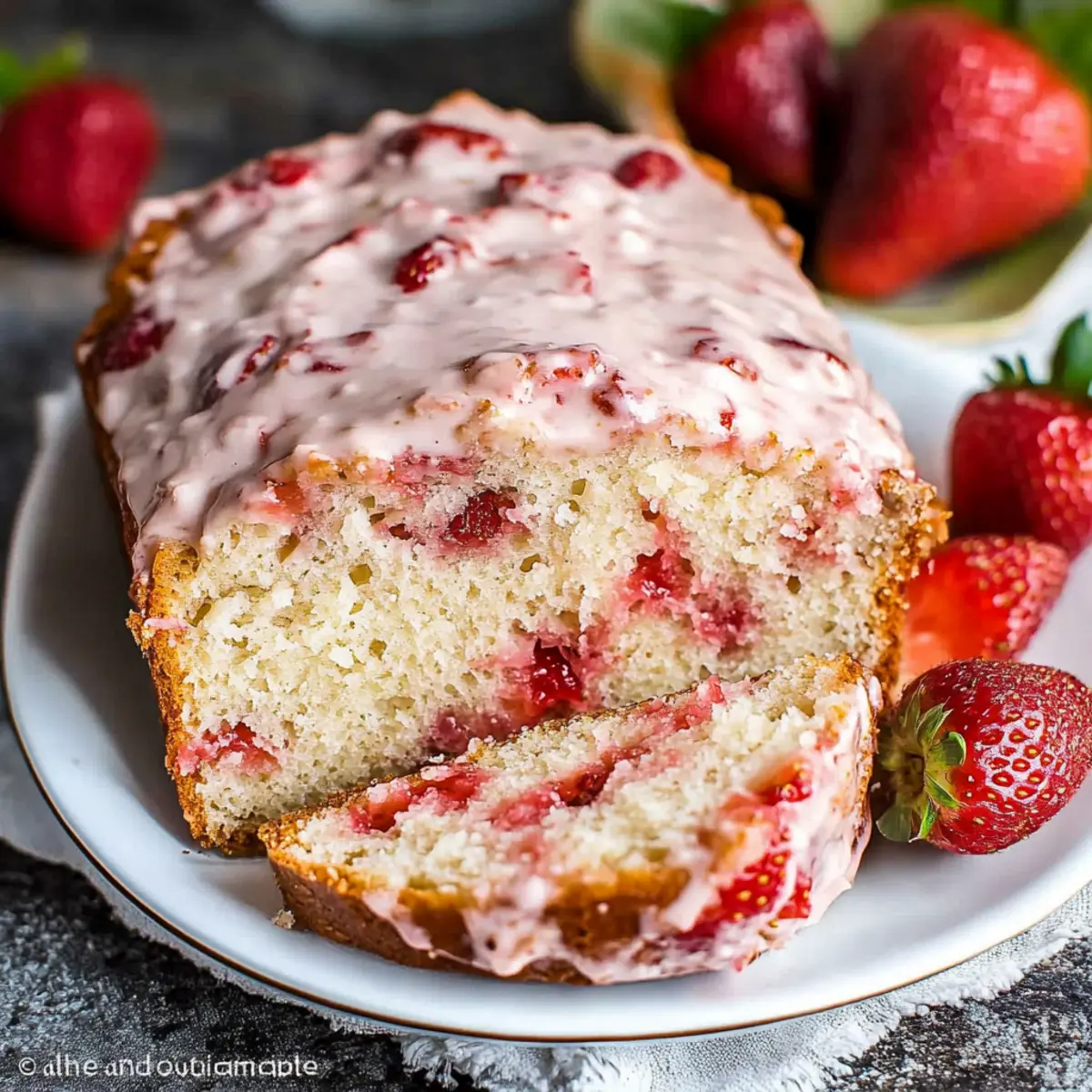 Strawberry Sour Cream Bread