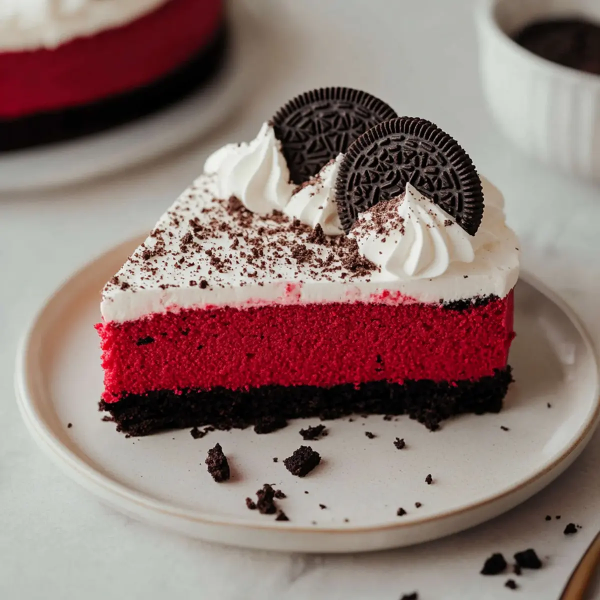 Red Velvet Oreo Cheesecake
