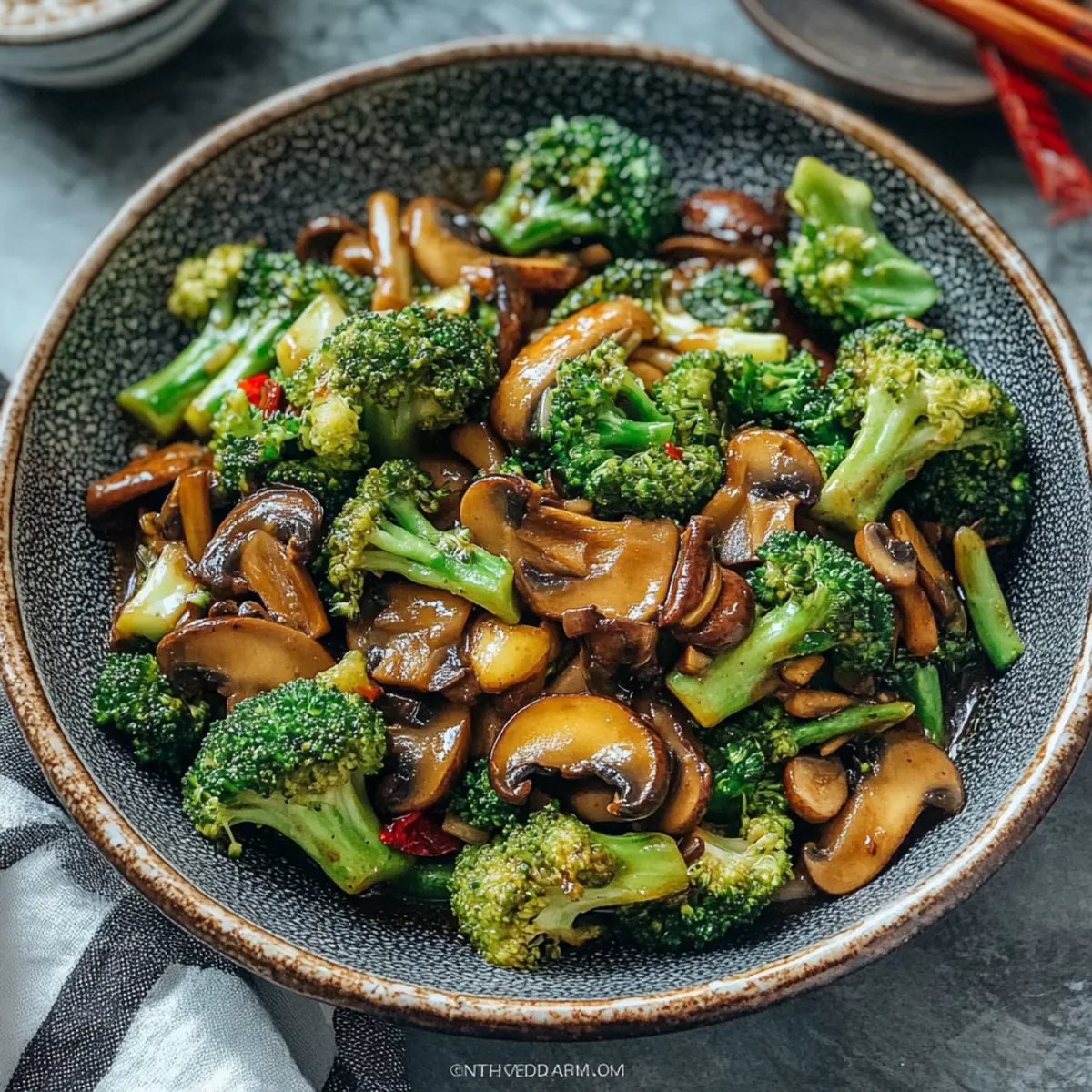 Broccoli and Mushroom Stir Fry
