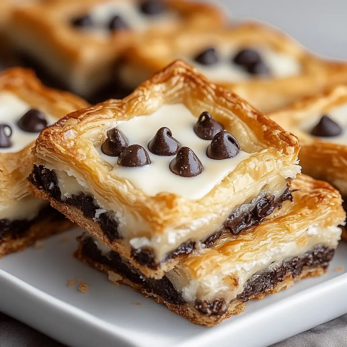 Ricotta Chocolate Chip Pastry Squares