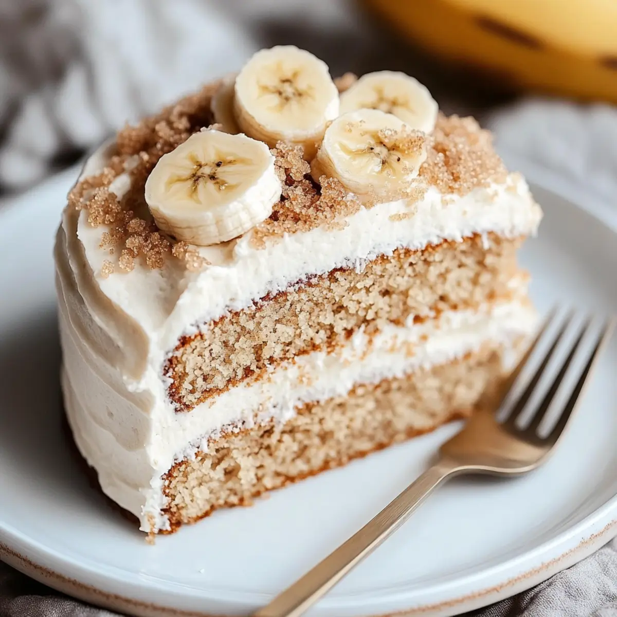 Banana Cake with Brown Sugar Buttercream