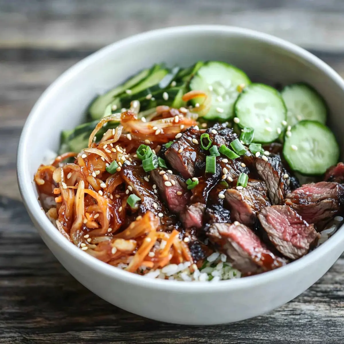 Korean BBQ Steak Rice Bowls