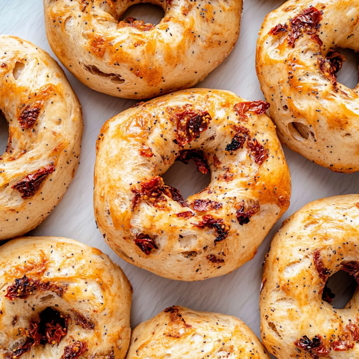 Sun-Dried Tomato Sourdough Bagels