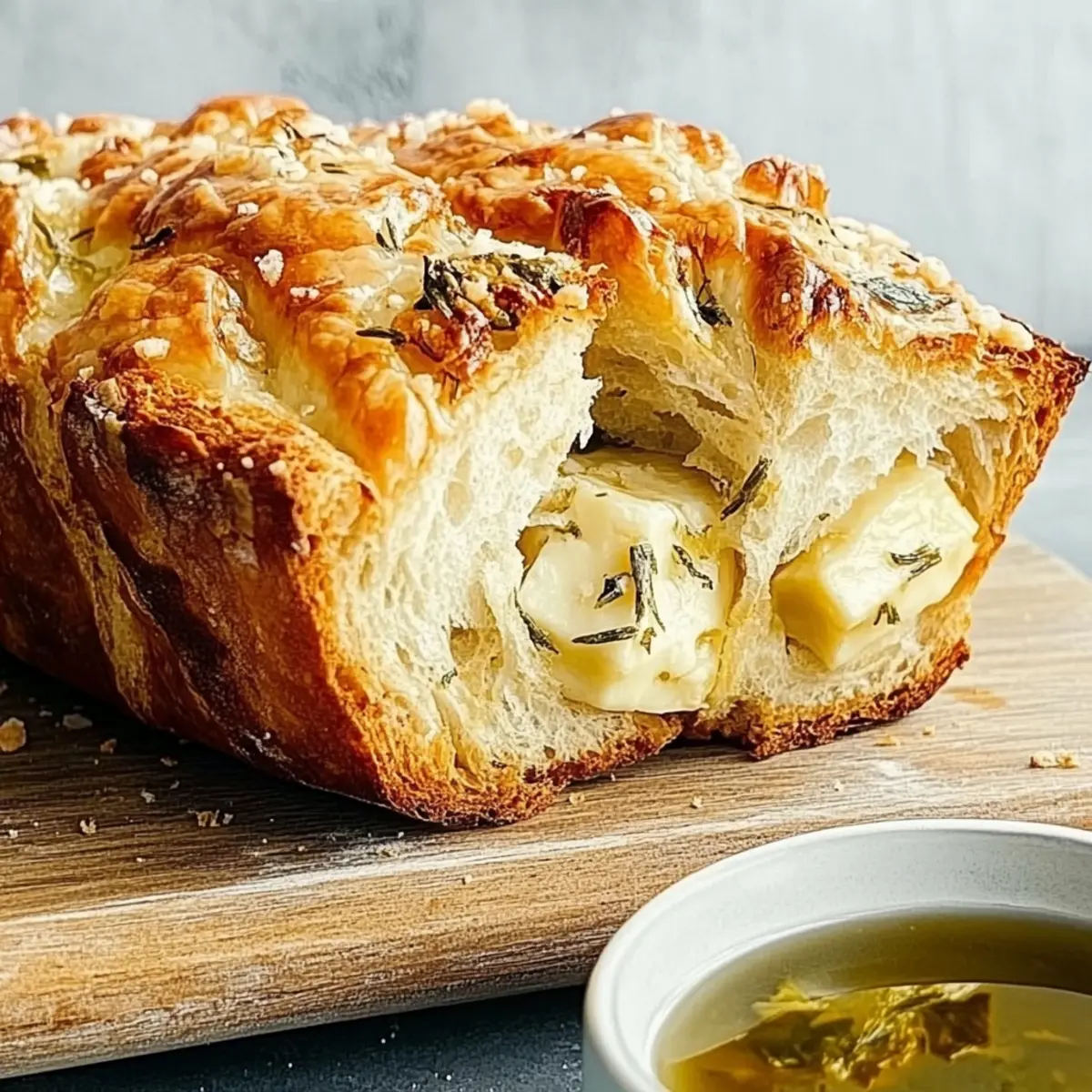 Pain à l’ail aux trois fromages