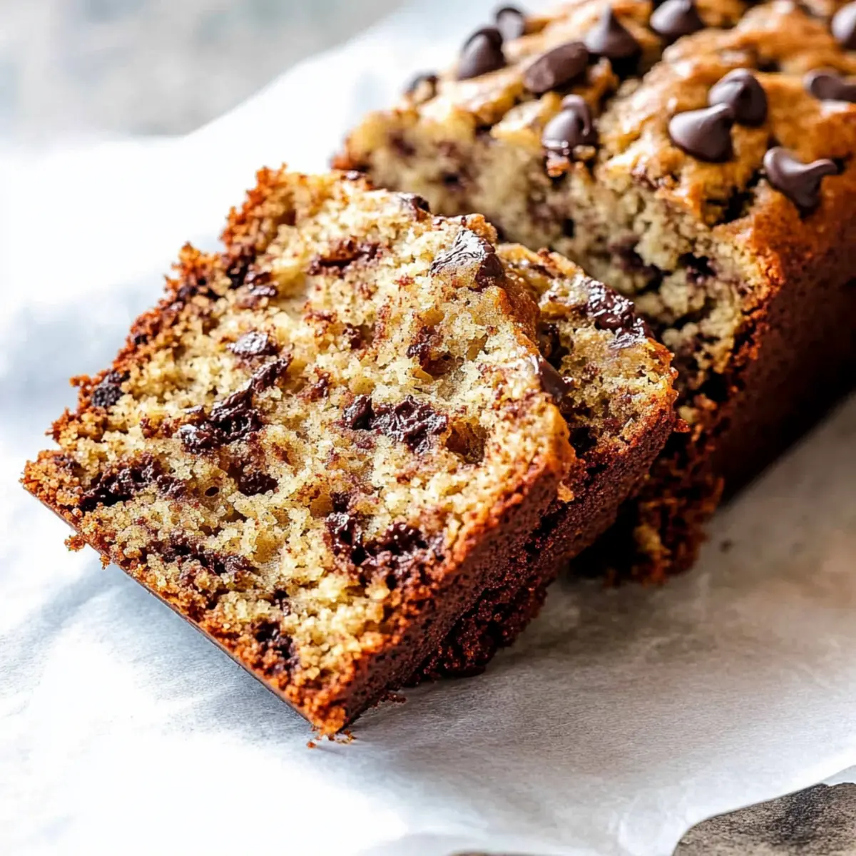 Moist Chocolate Chip Banana Bread