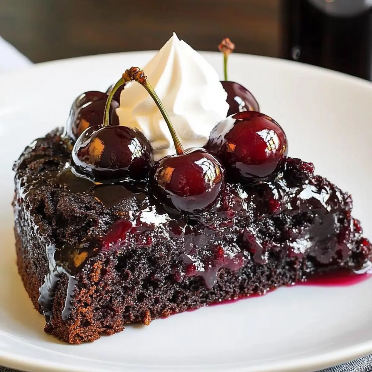 Chocolate Cherry Upside Down Cake