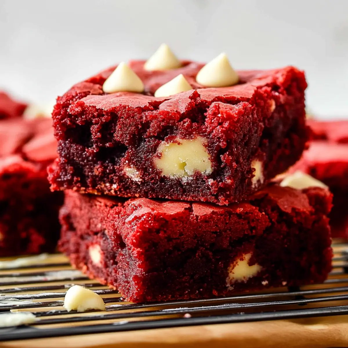 Delicious Red Velvet Blondies Recipe with White Chocolate Chips