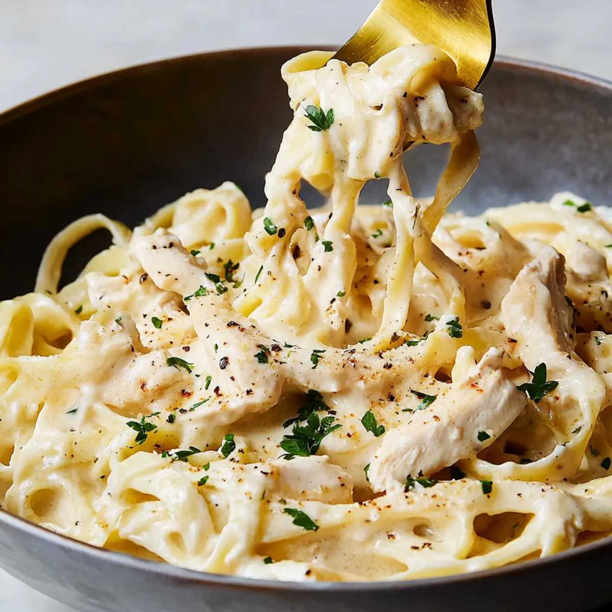 Slow Cooker Creamy Chicken Alfredo