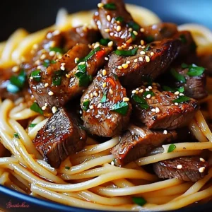 Sweet and Spicy Garlic Steak Pasta