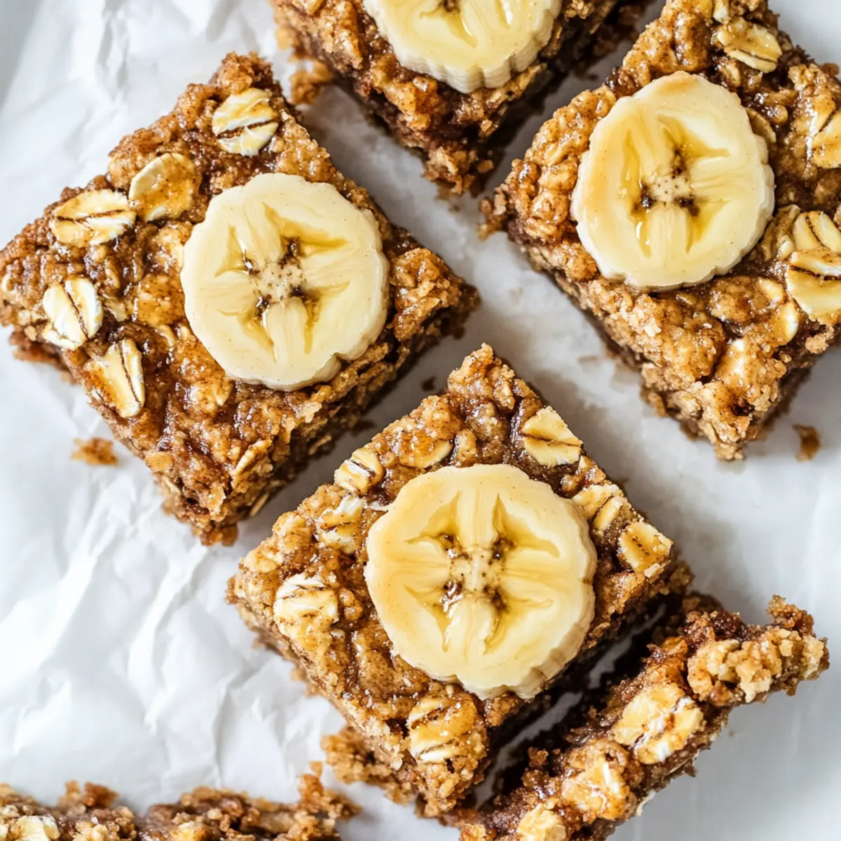 Banana Peanut Butter Oat Bars
