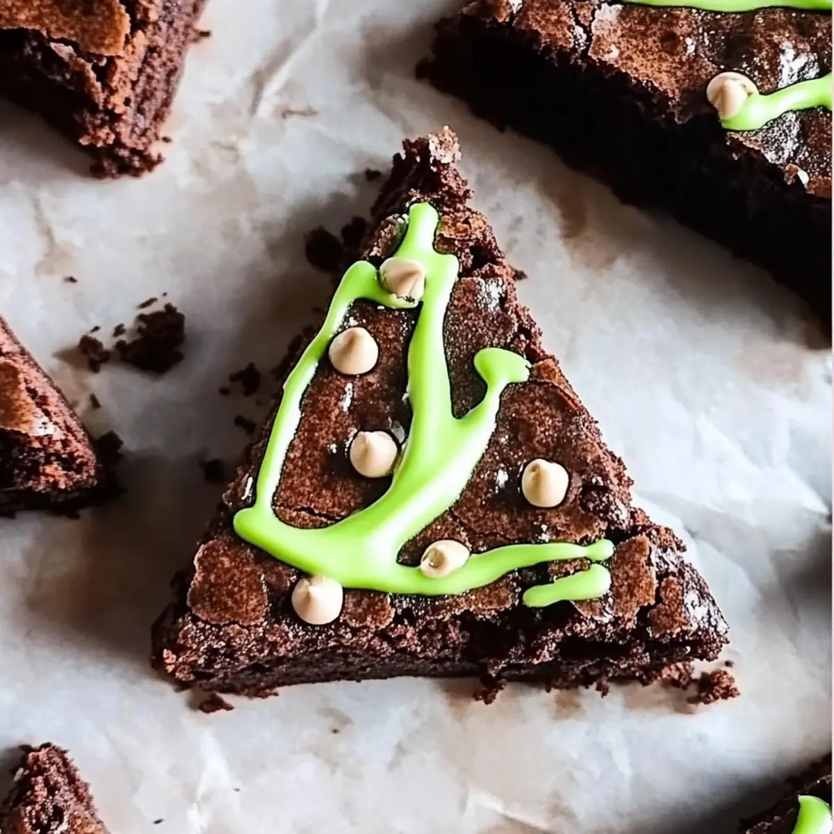 Delicious Vegan Spiced Tree Brownies Perfect for Christmas