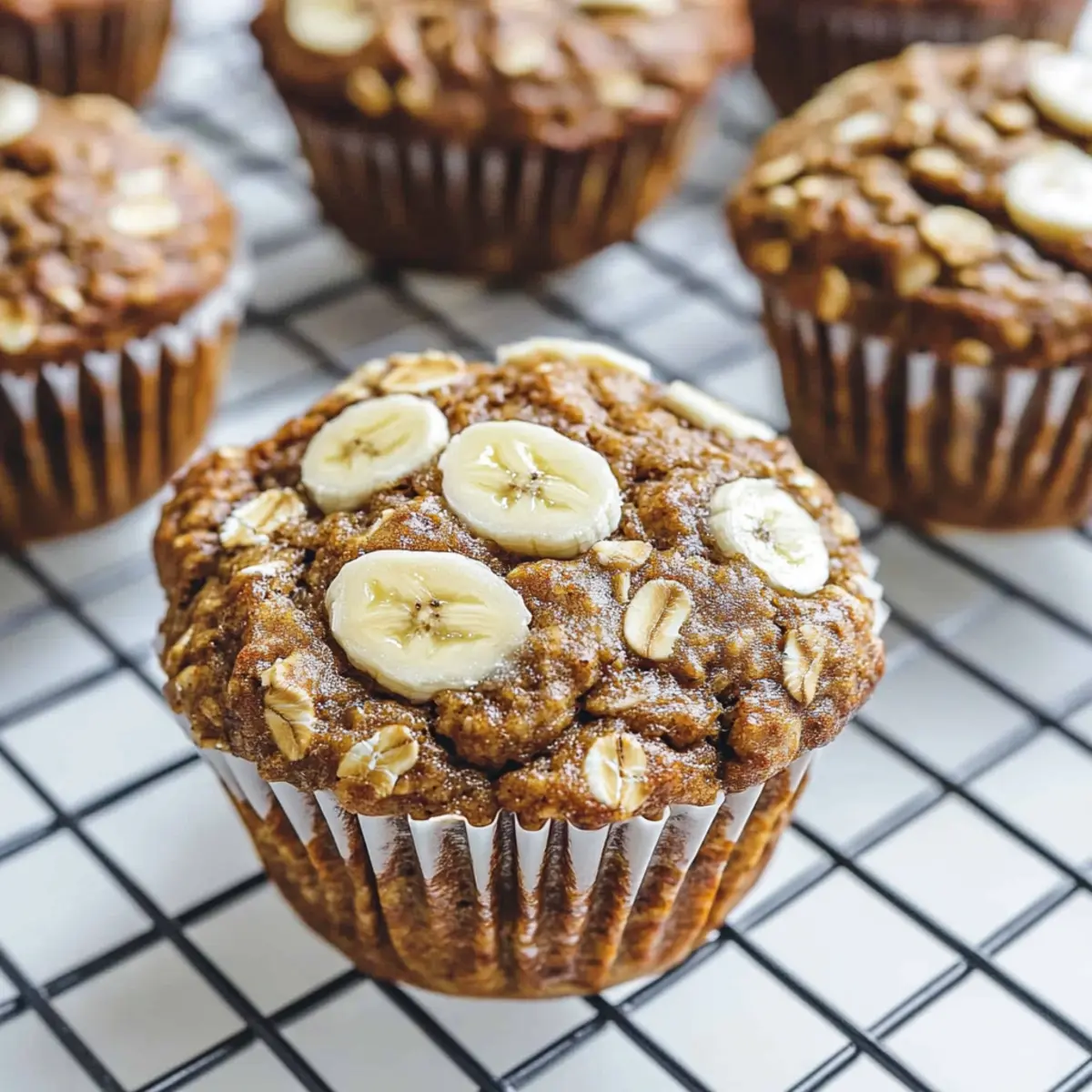 Flourless Banana Oatmeal Muffins