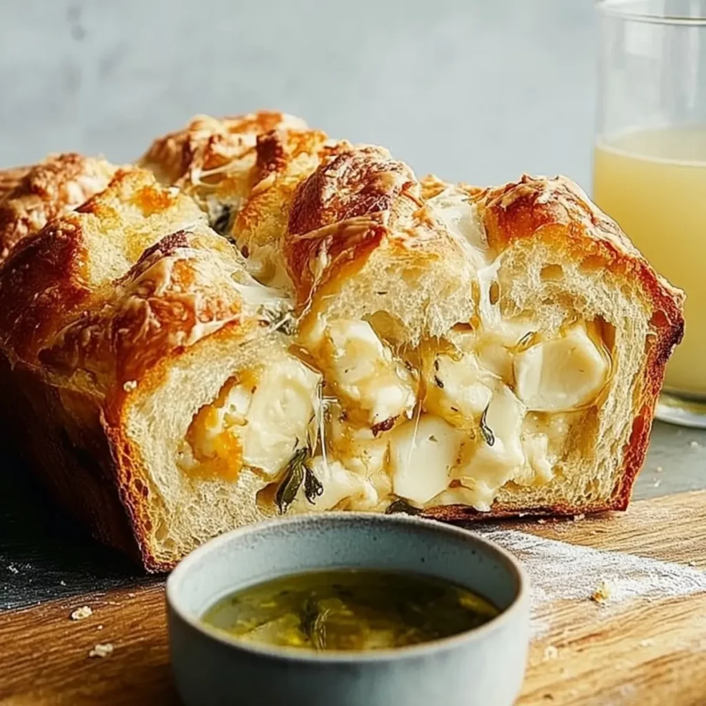 Pain à l’ail aux trois fromages