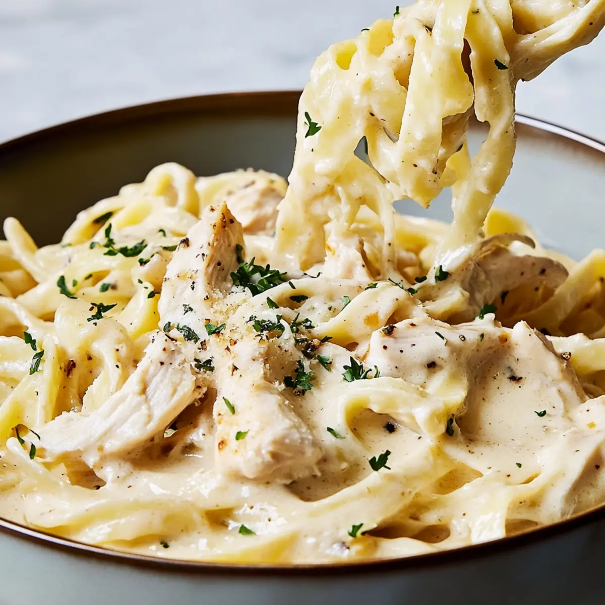 Slow Cooker Creamy Chicken Alfredo
