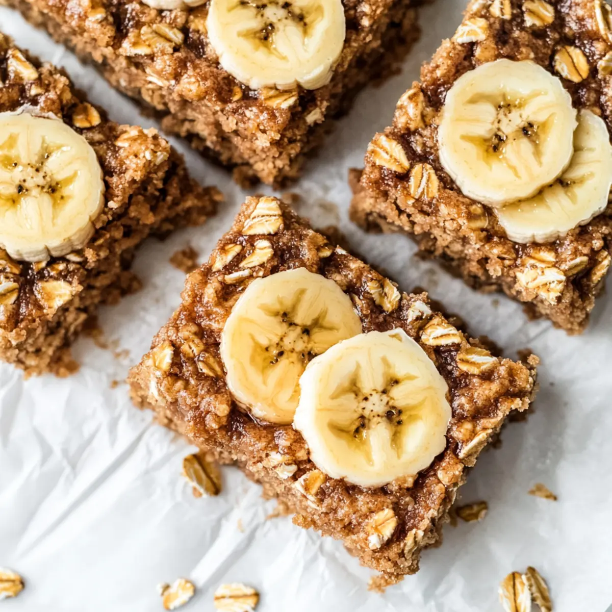 Banana Peanut Butter Oat Bars